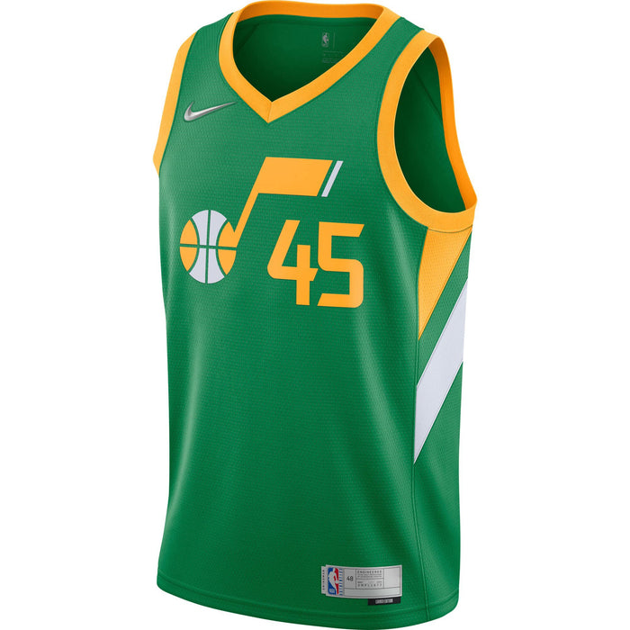 Outerstuff Donovan Mitchell Utah Jazz #45 Youth 8-20 Green Earned Edition Swingman Jersey (8)