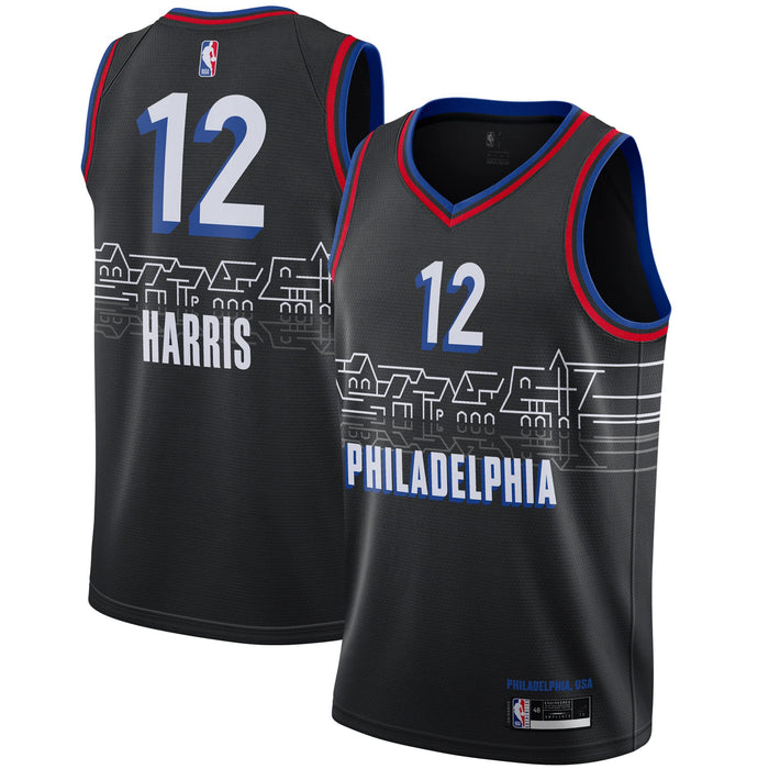Outerstuff Tobias Harris Philadelphia 76ers #12 Youth 8-20 Black City Edition Swingman Jersey (8)