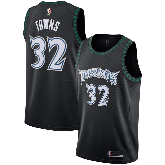 Karl-Anthony Towns Minnesota Timberwolves #32 Official Youth 8-20 Swingman Jersey (Large 14/16, Karl-Anthony Towns Minnesota Timerwolves Green Statement Edition)