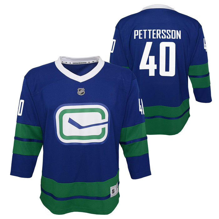 Outerstuff Youth Vancouver Canucks Elias Pettersson #40 Royal Alternate Third Replica Jersey (Youth S/M)