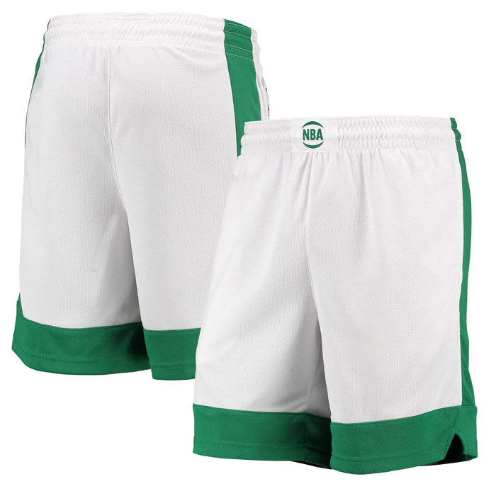 Outerstuff Boston Celtics Youth 8-20 White City Edition Swingman Shorts (18-20)