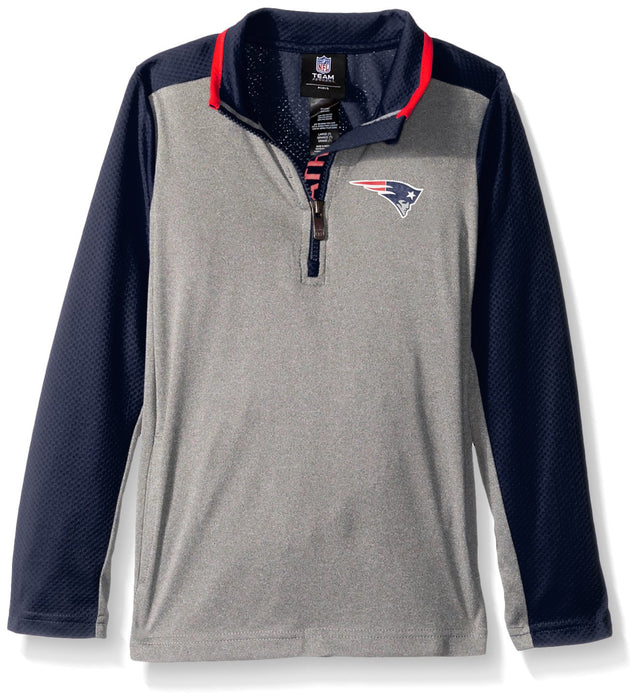 NFL by Outerstuff Boys' NFL Kids & Youth Matrix 1/4 Zip Top, Light Charcoal, X-Large (18)