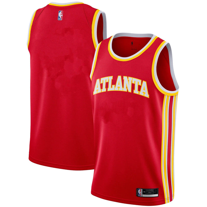 Atlanta Hawks Blank Youth 8-20 Red Yellow Icon Edition Swingman Jersey (8)