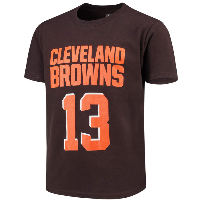 Odell Beckham Jr Cleveland Browns Brown Youth 8-20 Mainliner Name & Number Player T-Shirt (X-Large 18/20)