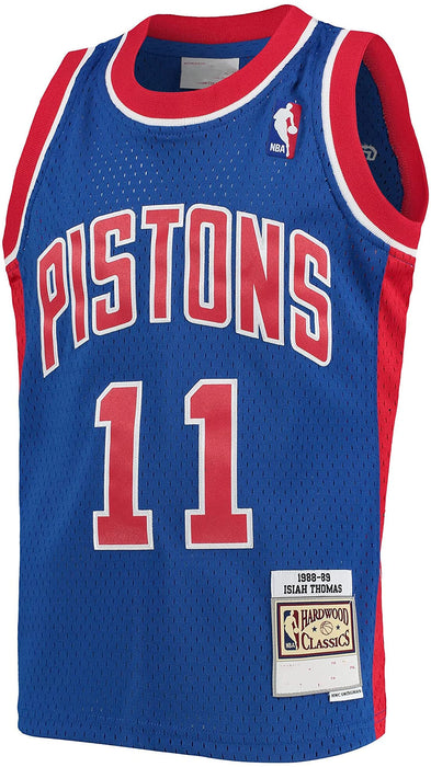 Isiah Thomas Detroit Pistons #11 Blue Youth 8-20 Soul Hardwood Classic Swingman Jersey (10-12)