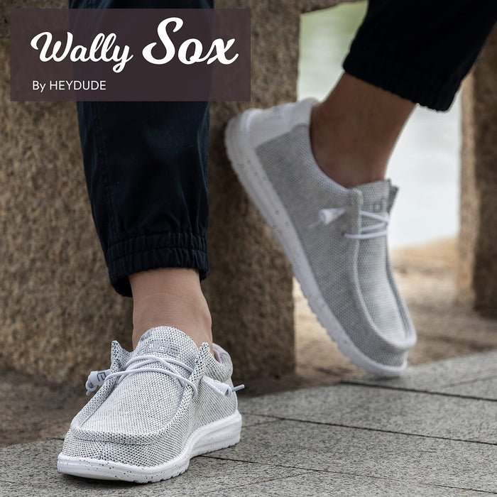 Hey Dude Men's Wally Sox | Men’s Shoes | Men's Lace Up Loafers | Comfortable & Light-Weight