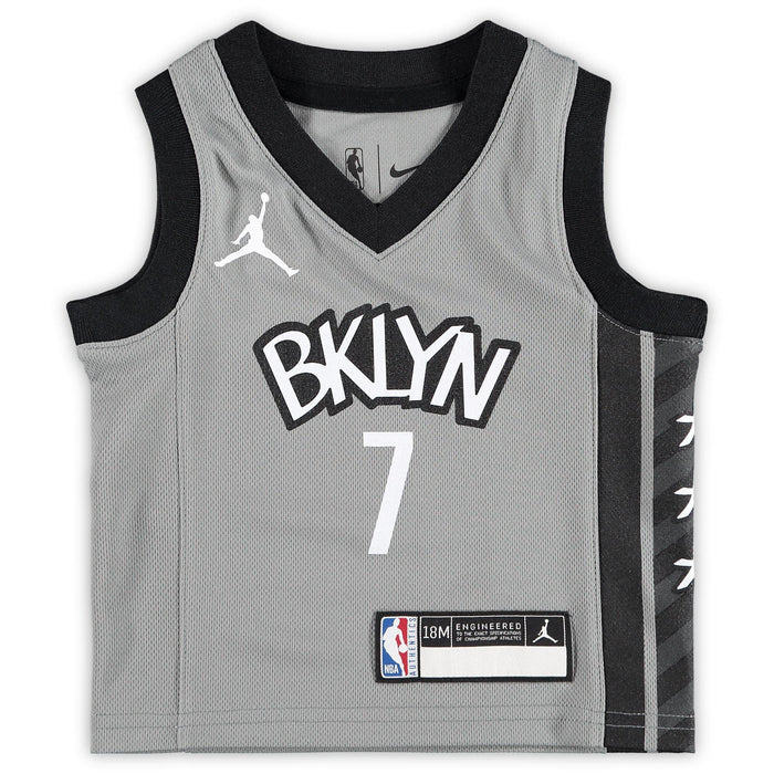 Outerstuff Kevin Durant Brooklyn Nets #7 Gray Infants Toddler Statement Edition Jersey (18 Months)