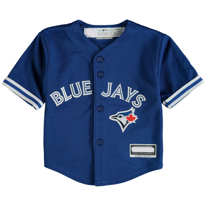 Outerstuff MLB Infants Toddler Blank Cool Base Alternate Road Team Jersey (Toronto Blue Jays, 24 Months)