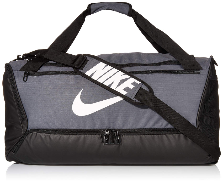 Nike Brasilia Training Medium Duffle Bag, Durable Nike Duffle Bag for Women & Men with Adjustable Strap, Black/Black/White