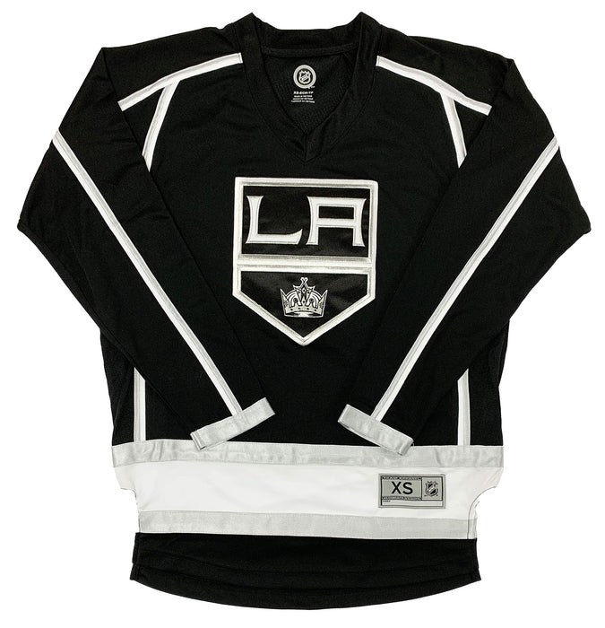 Los Angeles Kings Blank Black Men's 2 Stripe Team Apparel Jersey (Small)